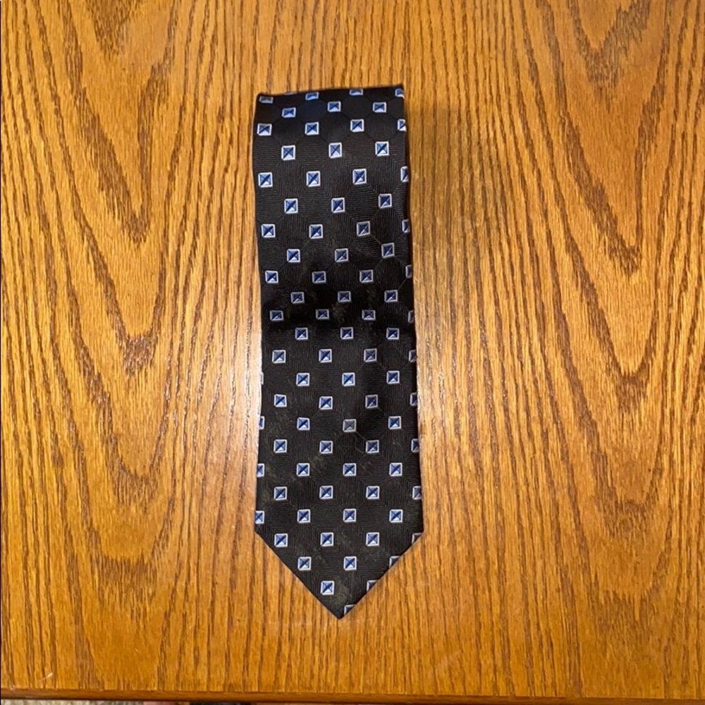 Joseph A Bank. Black, Spotted Tie